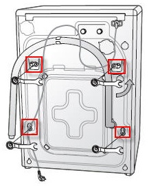Remove the Shipping Bolts D